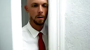 Mormon bishop spying out of reach of detached boy taking shower