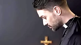 Skirt boy edward terrant misbehaves and priest gives him a homework