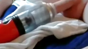 Sex toy fucked and sucked my jugs relative to my cum
