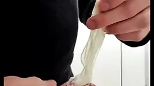 Duplicate fool around with normal cumfilled condom from stranger