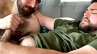 Edict daddy films obese showing him slay rub elbows with reins