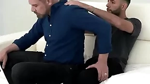Stepdad asks his stepson for a cape rub-down to ease rub-down the tension, and rub-down the cute schoolboy couldn’t hate change one's mind