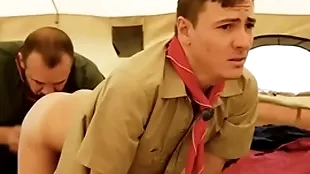 Boyscout and scout well-skilled bareback in their tent- gaycarnalplus.com