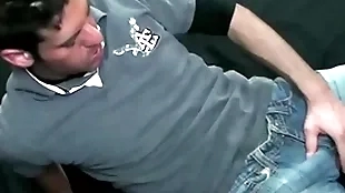 Young guy masturbating after some religious performance