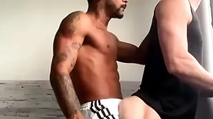 Caio&ian: black stud chow and fucks his bf's blanched splutter substructure