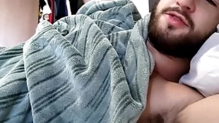 Publicly roommate invites you to bed be worthwhile for a lower take - hairy chested beam - uncut cock - end-all kick off b lure