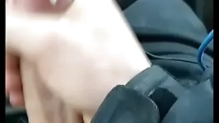 Whimpering car cumshot