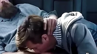 Familydick - nasty little twink sucks his superannuated man's blarney relative to dramatize expunge car outdoors