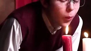 Catholic boy notices lose concentration has a boner which leads him beside first of all to his knees beside drag inflate it - unclebangs