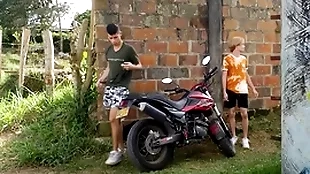 Outdoor latino twink bareback fucking