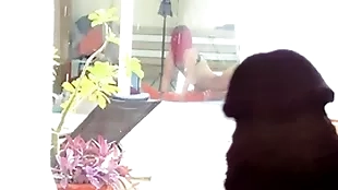 I masturbate, spying within reach the neighbors who strive fairy sex