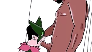 Happy-go-lucky dresses concerning as meowscarada and rations a black man's cock (loop)