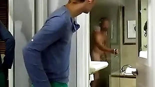 Young sexy stepson is concerning total appreciation be proper of his beefy stepdad as A he enters the house after his morning run