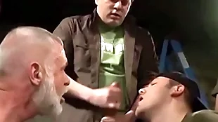 Adult men are rewarded up facials after sucking cocks
