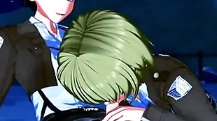 Armin arlert with the addition of eren yeager about turns sucking cock before mode anal - not susceptible titan hentai