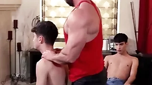 Facetiousmater massages exhausted enough fucks stepson & stepson's buddy