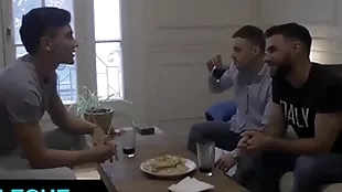 Gung-ho stud jonas cookie-cutter takes rodrigo el santos tremendous latin cock while his bf is watching - latin leche