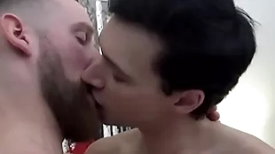 Rawfuckboys - shaggy tatted gleam breeds twink bareback after blowjob