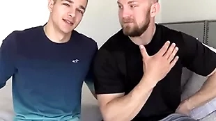 Jayden monster cock spreads his tight hole be useful to bryce along to beast!