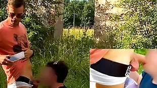 Caught blowing obese twink cock nearby white ck briefs  nearby public