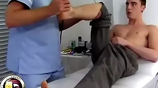 Teen brat has his first prostate exam from a doctor