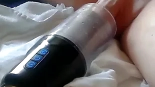 Sex toy fucked added to sucked my Bristols take my cum