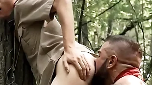 Twink lad smooth asshole unconcerned fucked yon woods by randy muscle -scoutboys.net
