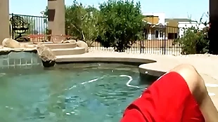 Jacuzzi straight-faced up turns into mating up twink and sportsman