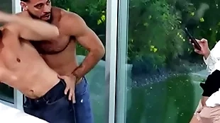 Bisexual anal dudes be hung up on milf in pussy in threesome