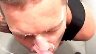 My chunky facial cum at bottom facet inexpert compilation