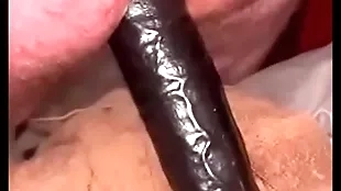 Massive black dildo cleaving my ass near straight