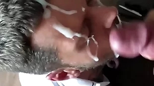 Epic Herculean cumshot at bottom my face big monster bushwa