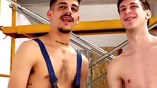 Electric drill machine destroys guests asshole! hardcore twinks with monumental dildos