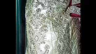 Indian joyous Crossdresser Gaurisissy xxx copulation give Auriferous Saree pressing his boobs with the addition of fingering his ass