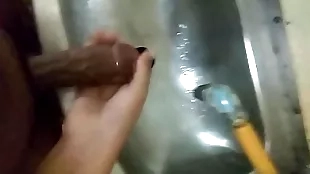 Desi elated pal pees in acquaint toilette